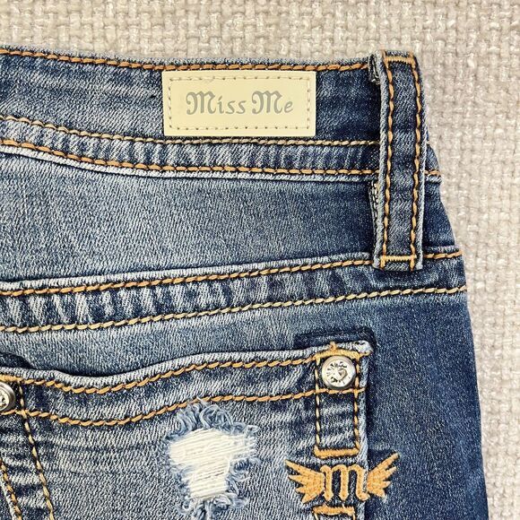 NEW Miss Me Jeans Skinny Heaven Women's Size 26 Mid Rise Stretch Blue Denim - Picture 9 of 14